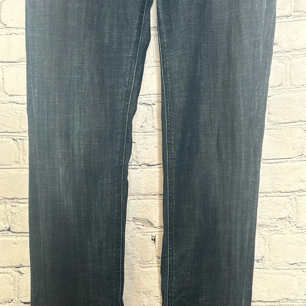 Tory Burch Tapered Leg Dark Wash Denim Blue Jeans Size 29 Excellent Condition